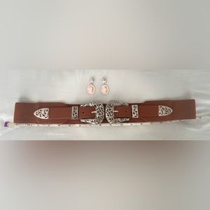 Western Earrings and Belt Bundle